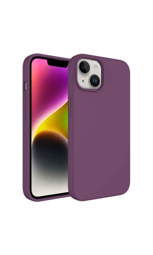 Apple iPhone 14 Kılıf Sıvı Teknolojili Silinebilir Sert Zore Kivi Kapak