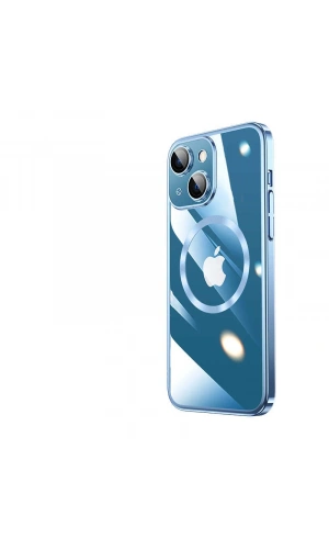 Apple iPhone 14 Kılıf Wireless Şarj Özellikli Sert PC Zore Riksos M-safe Kapak