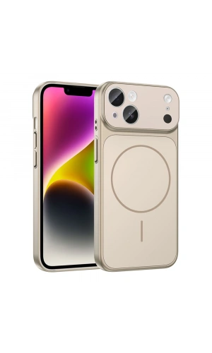 Apple iPhone 14 Kılıf Zore M-Safe Şarj Özellikli Kamera Korumalı Formen Kapak
