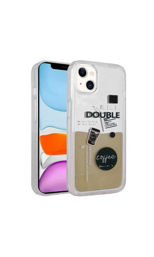 Apple iPhone 14 Plus Kılıf Desenli Sıvılı Zore Drink Silikon Kapak
