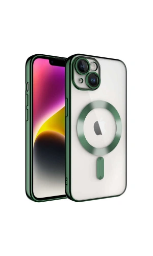 Apple iPhone 14 Plus Kılıf Kamera Korumalı M-safe Wireless Şarj Özellikli Zore Demre Kapak