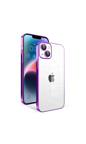 Apple iPhone 14 Plus Kılıf Kamera Korumalı Renkli Çerçeveli Zore Garaj Kapak