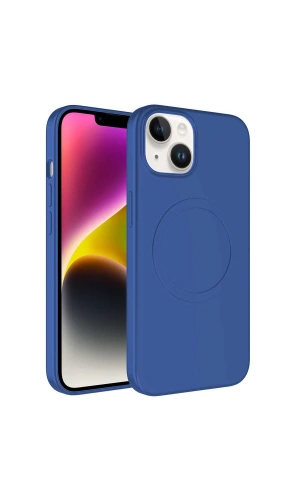 Apple iPhone 14 Plus Kılıf M-safe Wireless Şarj Özellikli Pastel Renk Silikon Zore Plas Kapak