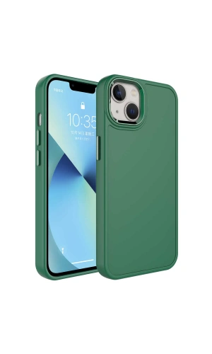 Apple iPhone 14 Plus Kılıf Metal Çerçeve ve Buton Tasarımlı Sert Zore Botox Kapak