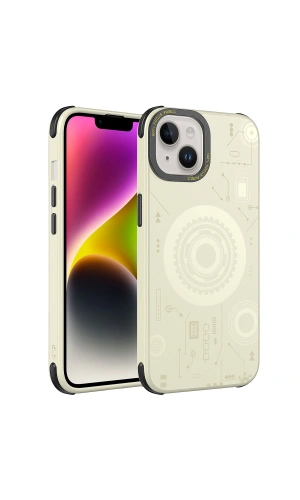 Apple iPhone 14 Plus Kılıf Zore Wireless Şarj Özellikli Desenli Hot Kapak