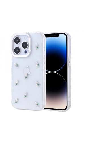 Apple iPhone 14 Pro Kılıf Airbag Tasarımlı Simli Şeffaf Zore Kutup Kapak