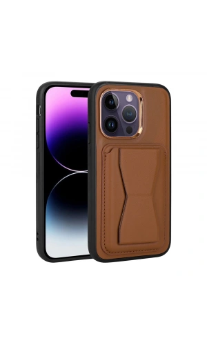 Apple iPhone 14 Pro Kılıf Kartlıklı Standlı ​Pu Deri Zore Memo Kapak