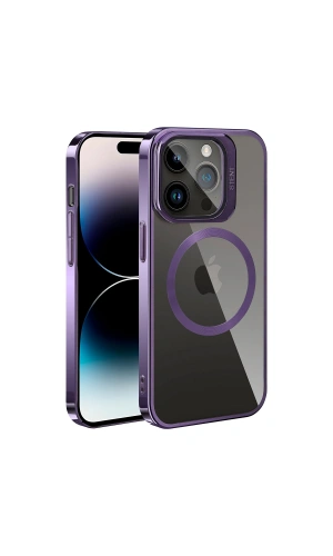 Apple iPhone 14 Pro Kılıf M-safe Şarj Özellikli Standlı Zore Klon Kapak