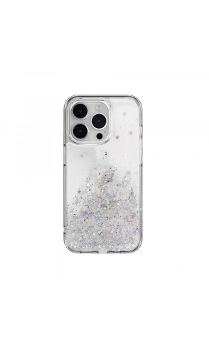 Apple iPhone 14 Pro Kılıf Parlayan Simli Şeffaf Lisanslı Switcheasy Starfield Kapak