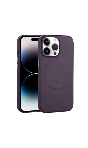 Apple iPhone 14 Pro Kılıf PU Deri M-safe Wireless Şarj Özellikli Zore Derix Kapak