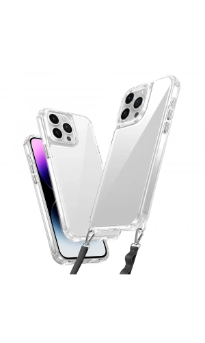 Apple iPhone 14 Pro Max Kılıf Airbagli Takılabilir Askı Aparatlı Zore Snap Silikon Kapak