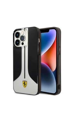 Apple iPhone 14 Pro Max Kılıf Ferrari Orjinal Lisanslı 296 Çizgili Dizayn Kapak