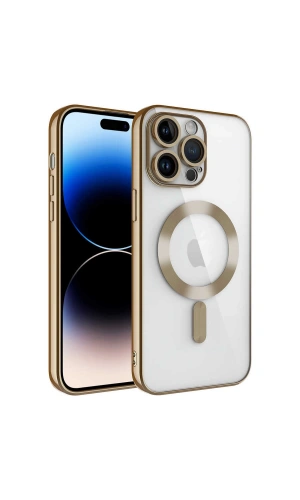 Apple iPhone 14 Pro Max Kılıf Kamera Korumalı M-safe Wireless Şarj Özellikli Zore Demre Kapak