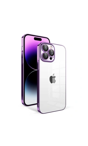 Apple iPhone 14 Pro Max Kılıf Kamera Korumalı Renkli Çerçeveli Zore Garaj Kapak