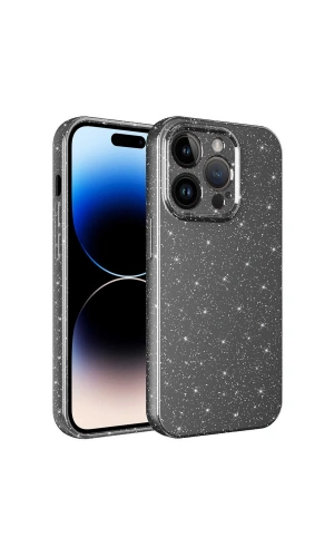 Apple iPhone 14 Pro Max Kılıf Kamera Korumalı Simli Lüks Zore Koton Kapak