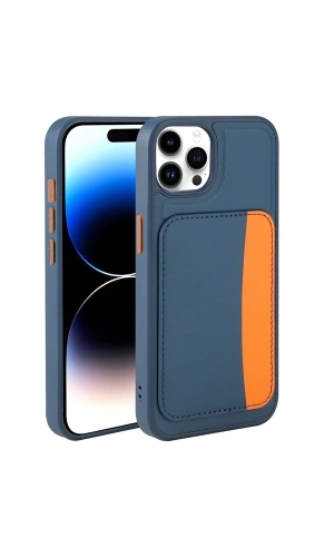 Apple iPhone 14 Pro Max Kılıf Kartlıklı Zore X-Kart Silikon Kapak