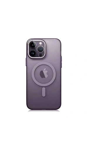 Apple iPhone 14 Pro Max Kılıf M-safe Şarj Özellikli Buzlu Sert PC Zore Tuval Kapak