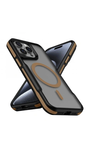 Apple iPhone 14 Pro Max Kılıf M-safe Şarj Özellikli Renkli Kenar Airbag Şeritli Zore Lamer Kapak