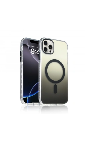 Apple iPhone 14 Pro Max Kılıf M-safe Şarj Özellikli Transparan Renk Geçişli Zore Toros Kapak