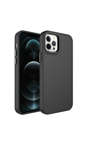 Apple iPhone 14 Pro Max Kılıf Metal Çerçeve ve Buton Tasarımlı Sert Zore Botox Kapak