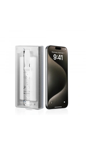 Apple iPhone 14 Zore 3D Oliv HD Temperli Cam Ekran Koruyucu + Kolay Uygulama Aparatı