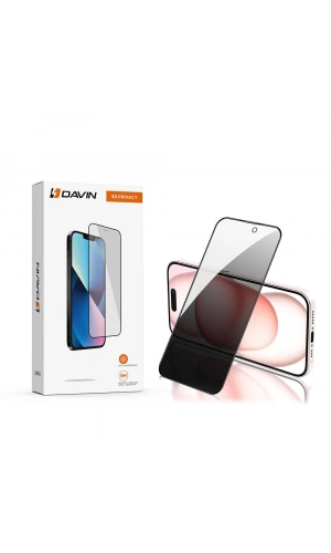 Apple iPhone 15 Davin 5D Privacy Cam Ekran Koruyucu