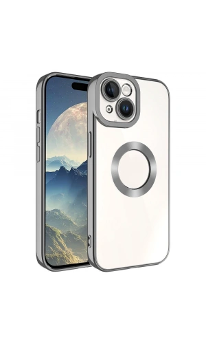 Apple iPhone 15 Kılıf Kamera Korumalı Logo Gösteren Zore Omega Kapak