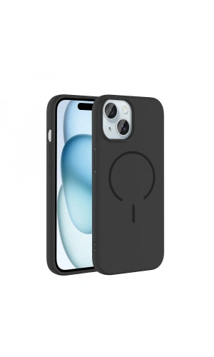 Apple iPhone 15 Kılıf M-safe Şarj Özellikli Zore Meta Kapak