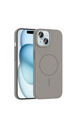 Apple iPhone 15 Kılıf M-safe Şarj Özellikli Zore Ruby Sert Kapak