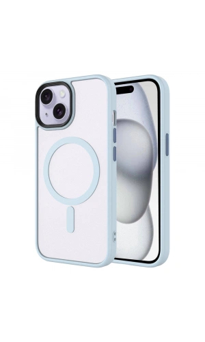 Apple iPhone 15 Kılıf Mat Arka Yüzey Wireless Şarj Özellikli Zore Flet M-safe Kapak