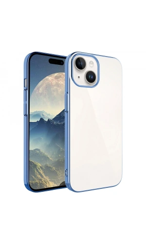 Apple iPhone 15 Kılıf Sert PC Renkli Çerçeveli Zore Riksos Kapak