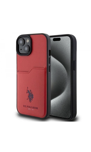 Apple iPhone 15 Kılıf U.S. Polo Assn. Orjinal Lisanslı Baskı Logolu PU Kartlıklı Kapak