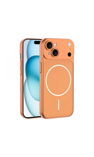 Apple iPhone 15 Kılıf Zore M-Safe Şarj Özellikli Kamera Korumalı Spark Kapak