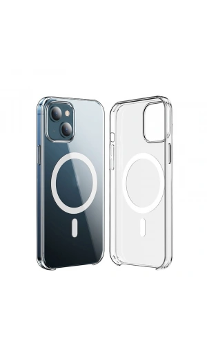 Apple iPhone 15 Plus Kılıf IC Çipli Zore Wireless Şarj Özellikli Şeffaf Orjin Kapak