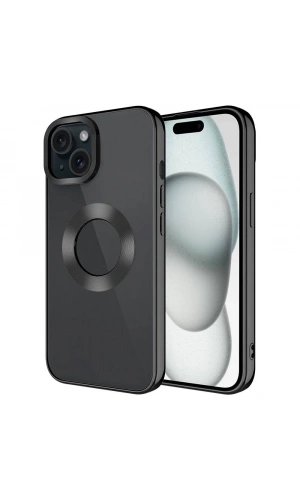 Apple iPhone 15 Plus Kılıf Tek Kamera Çerçeveli Logo Gösteren Zore Omega Kapak