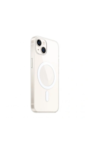Apple iPhone 15 Plus Kılıf Zore M-safe Şarj Özellikli Şeffaf Tek Kamera Çerçeveli Porto Kapak