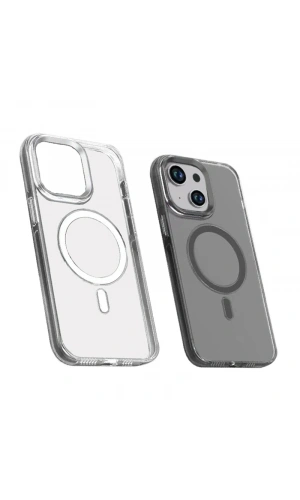 Apple iPhone 15 Plus Kılıf Zore Wireless Şarj Özellikli Şeffaf Efsane Kapak