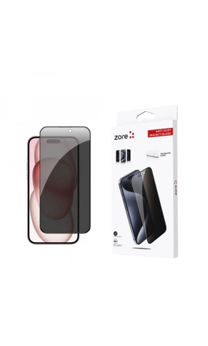 Apple iPhone 15 Plus Zore Anti-Dust Privacy Temperli Ekran Koruyucu