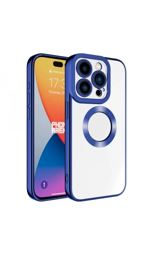 Apple iPhone 15 Pro Kılıf Kamera Korumalı Logo Gösteren Zore Omega Kapak