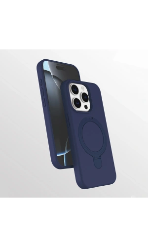 Apple iPhone 15 Pro Kılıf M-safe Şarj Özellikli Standlı Zore Samara Kapak
