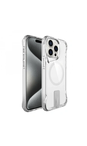 Apple iPhone 15 Pro Kılıf M-safe Şarj Özellikli Zore T-Max Standlı Kapak