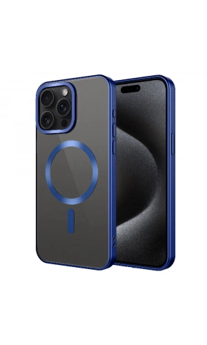 Apple iPhone 15 Pro Kılıf Mat Tasarımlı M-safe Wireless Şarj Özellikli Zore Mat Setro Kapak