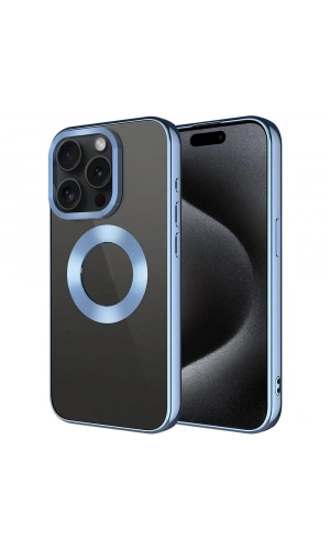 Apple iPhone 15 Pro Kılıf Tek Kamera Çerçeveli Logo Gösteren Zore Omega Kapak