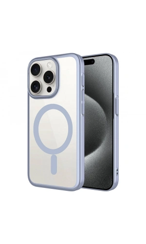 Apple iPhone 15 Pro Kılıf Wireless Şarj Özellikli Sert PC Zore Mat Riksos M-safe Kapak