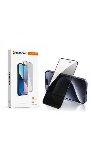 Apple iPhone 15 Pro Max Davin 5D Privacy Cam Ekran Koruyucu
