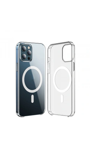 Apple iPhone 15 Pro Max Kılıf IC Çipli Zore Wireless Şarj Özellikli Şeffaf Orjin Kapak