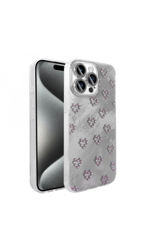 Apple iPhone 15 Pro Max Kılıf Kamera Korumalı Figürlü Zore Ponti Silikon Kapak