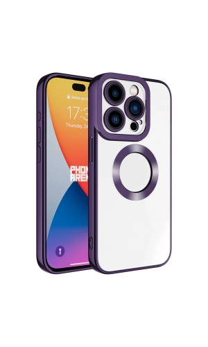 Apple iPhone 15 Pro Max Kılıf Kamera Korumalı Logo Gösteren Zore Omega Kapak