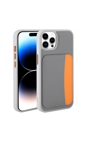 Apple iPhone 15 Pro Max Kılıf Kartlıklı Zore X-Kart Silikon Kapak