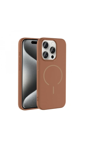 Apple iPhone 15 Pro Max Kılıf M-safe Şarj Özellikli Zore Meta Kapak